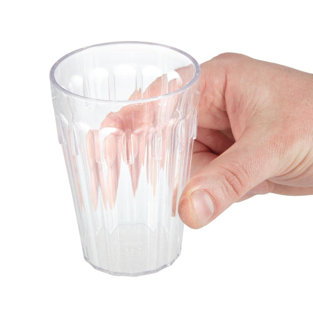 Olympia Kristallon Plastikbecher 254ml (12Stk) – Stapelbar K577