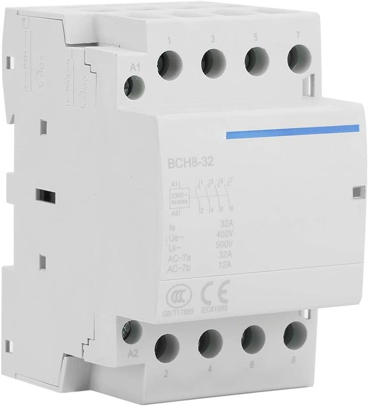 Haushalts-Wechselstromschütz, modulares 32A/12A-Schütz (2S + 2Ö) für Haushaltsgeräte, 35-mm-DIN-Schi
