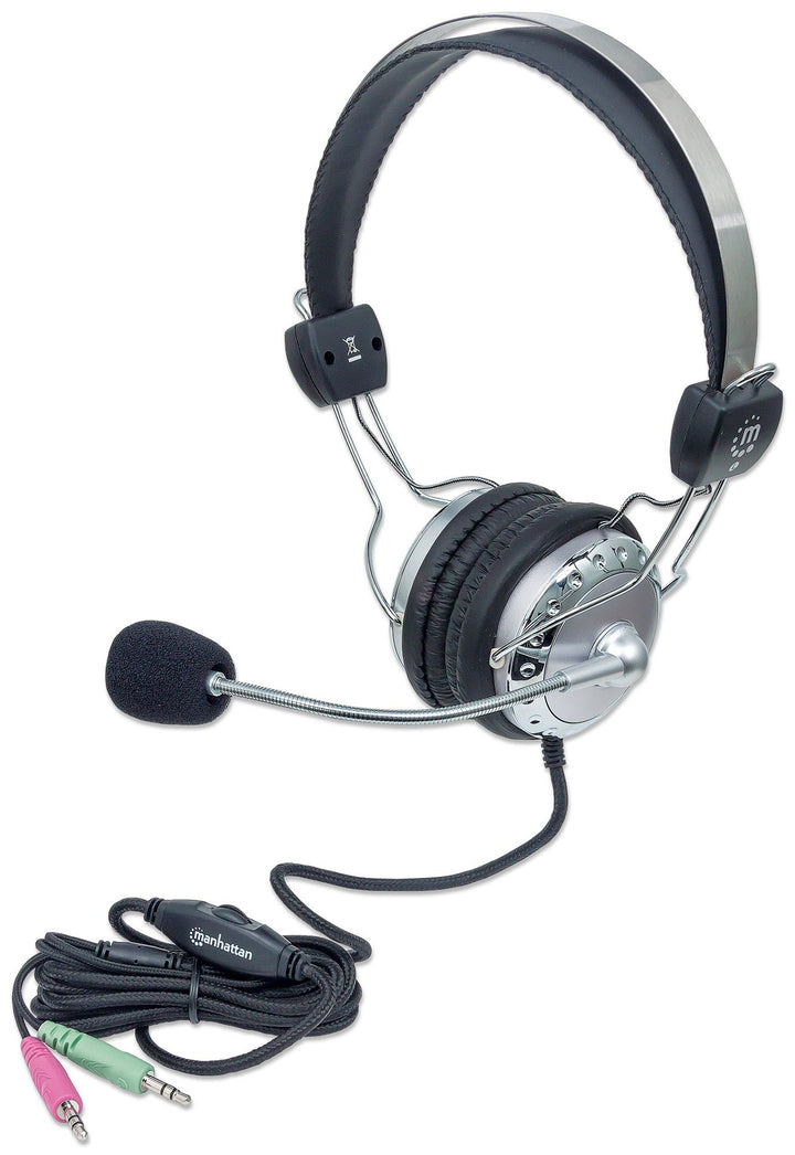 Manhattan Stereo Headset (Flexibles Mikrofon aus Edelstahl mit integrierter Lautstärkeregelung), 175