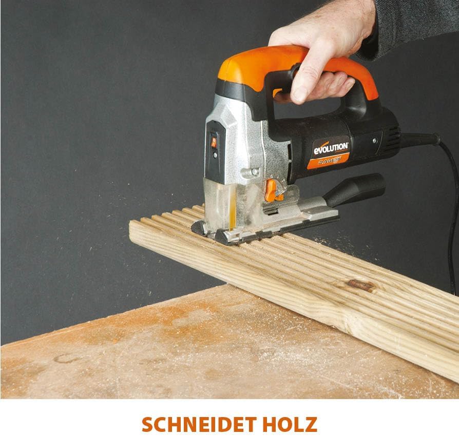 Evolution Power Tools Rage 7-S Universalstichsäge – schneidet Holz, Stahl, Kunststoff und mehr – ink