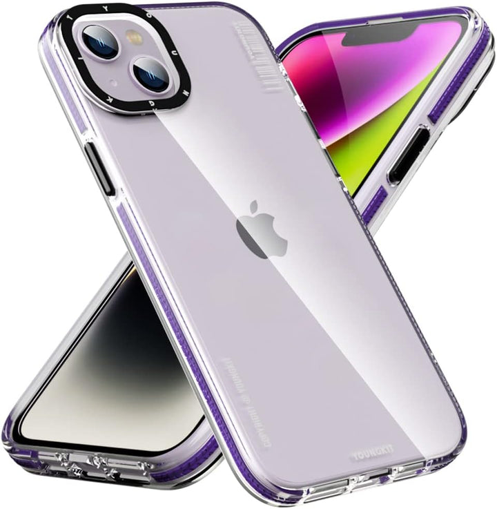 YOUNGKIT für iPhone 14 Plus Hülle, Stossfeste Kratzfeste Schutzhülle Slim Klar Case Dünne Griffige T