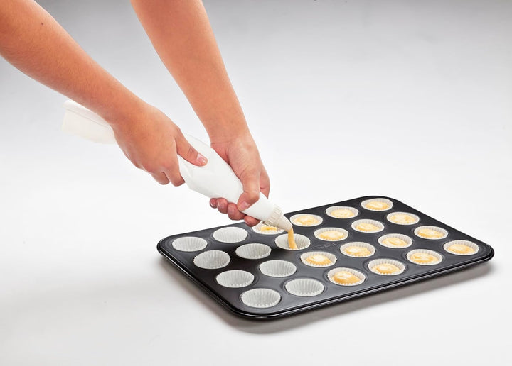 Zenker Black Metallic 24er Mini-Muffinform – Antihaftbeschichtet für perfekte Mini-Muffins & Cupcake