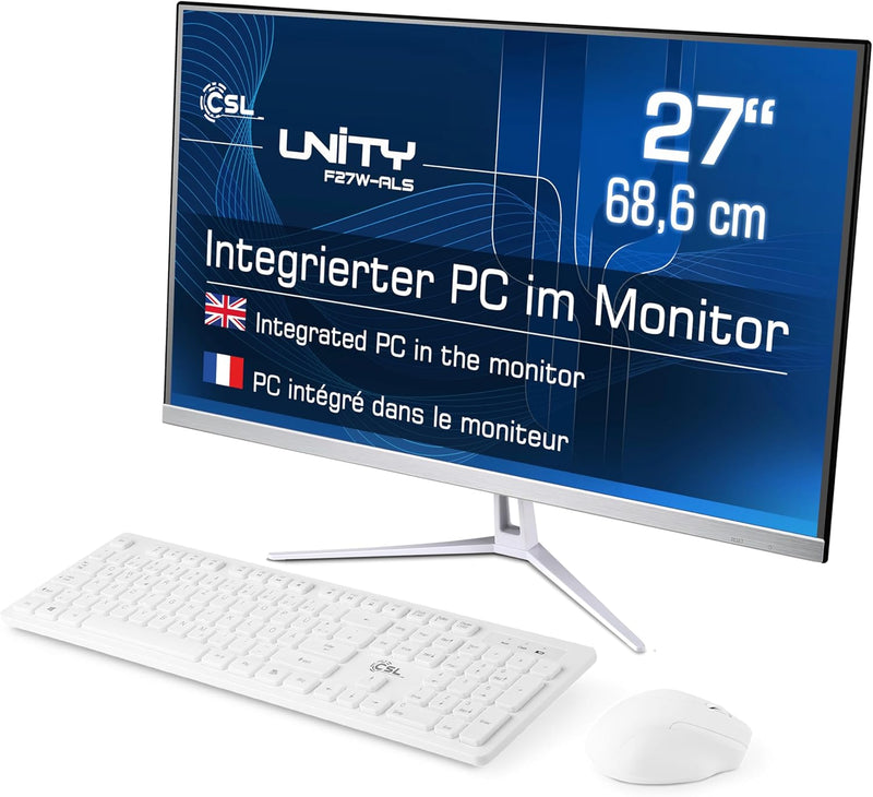 All-in-One-PC CSL Unity F27W-ALS, 68,58 cm (27 Zoll, 1920x1080 Full HD) - Leistungsstarker AIO (Inte