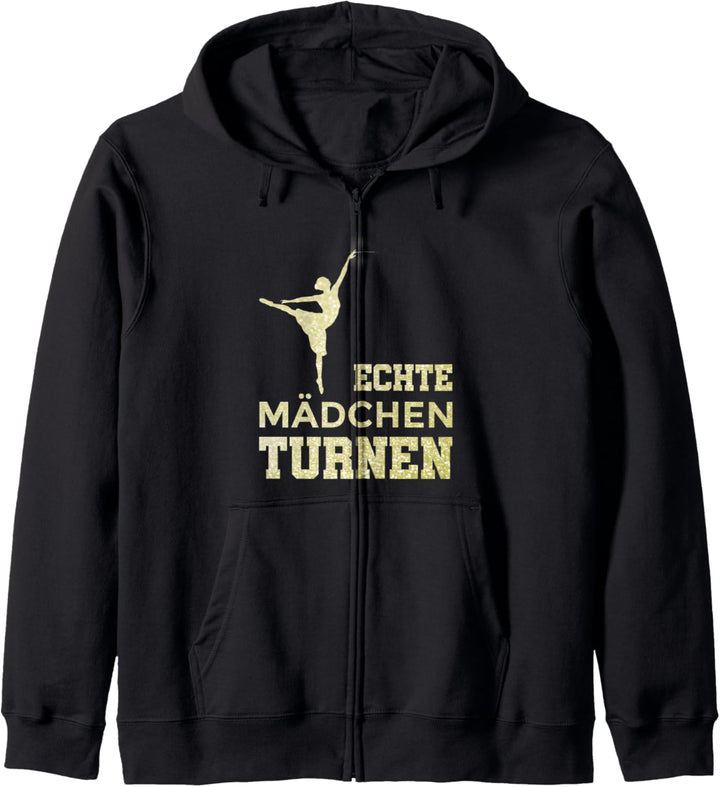 Echte Mädchen Turnen - Akrobatik Gymnastik Turnerin Kapuzenjacke