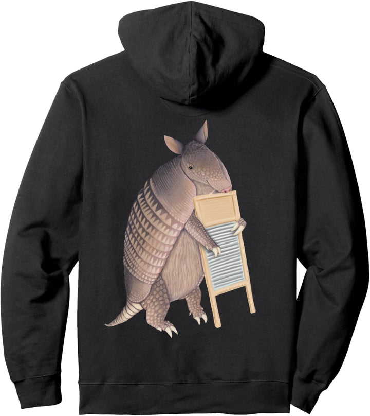 Gürteltier spielt das Waschbrett Pullover Hoodie