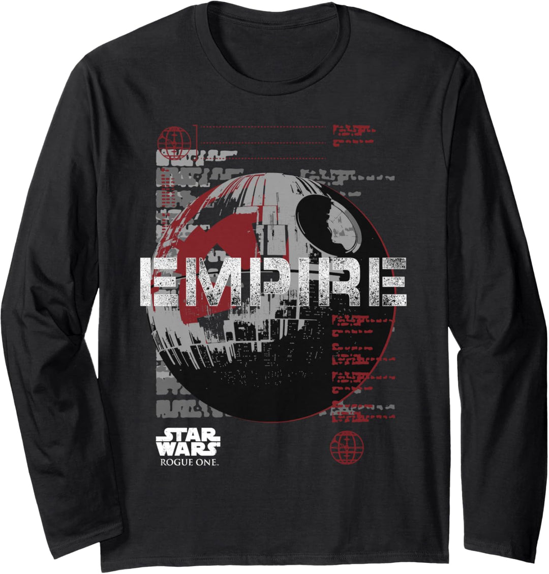Star Wars Rogue One Death Star Specs Langarmshirt