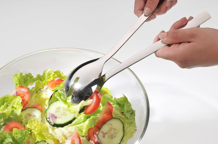 WMF Nuova Servierteile Set 4-teilig, Salatbesteck, Servierlöffel, Serviergabel, Cromargan Edelstahl
