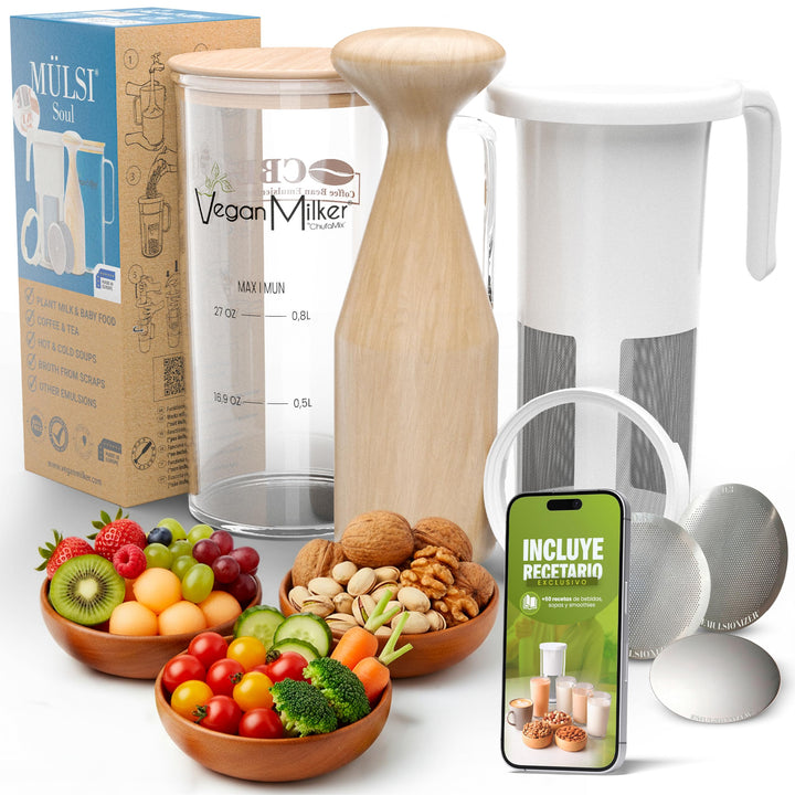 Vegan Milker Pflanzenmilchbereiter Maker – Pflanzenmilch Machine Mandelmilch, Sojamilch | 1L in 1 Mi