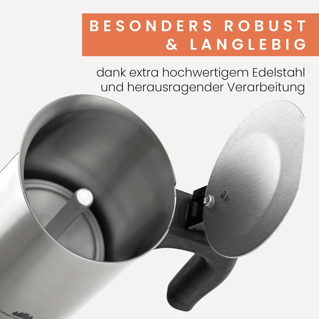 Groenenberg Espressokocher Edelstahl 1-2 Tassen | Espressokanne (100 ml Füllmenge) | Mokkakanne | Ca