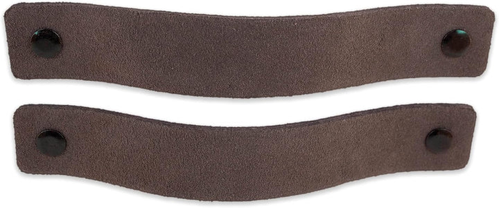 Brute Strength - Ledergriffe für Möbel - Wildleder - Grau - 6 Stück - 16,5 x 2,5 cm - Schrankgriff,