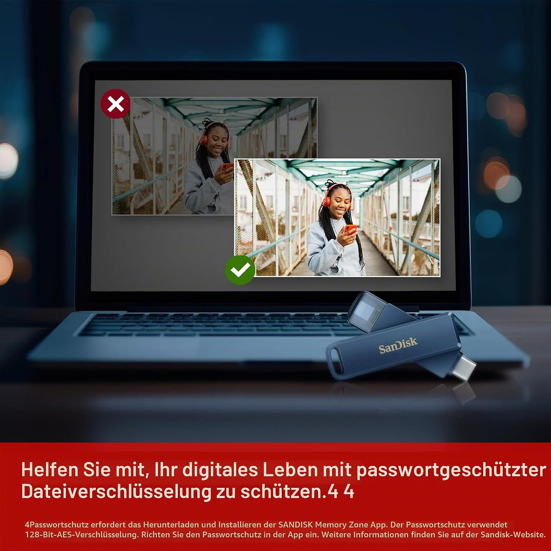 SANDISK Phone Drive, Flash-Laufwerk 2-in-1, iPhone Speicher 64GB (Für iPhone, iPad, PC &amp; Mac, Automa
