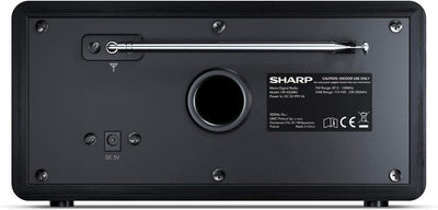 SHARP DR450 Digitalradio (DAB/DAB+/FM mit RDS, Bluetooth, Wecker-Funktionen, 6 Watt), schwarz Mono D