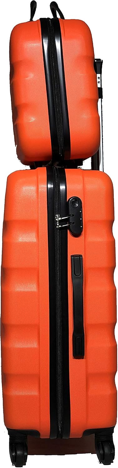 Kabine/Mittelgrosser Koffer mit oder ohne Vanity, französische Marke, Orange (5806), Moyen & Vanity