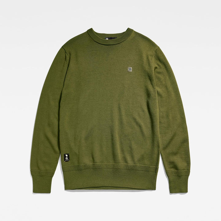 G-STAR Herren Premium Core Knitted Sweater S Grün (Dark Olive D21931-b692-c744), S Gr&#xFC;n (Dark O