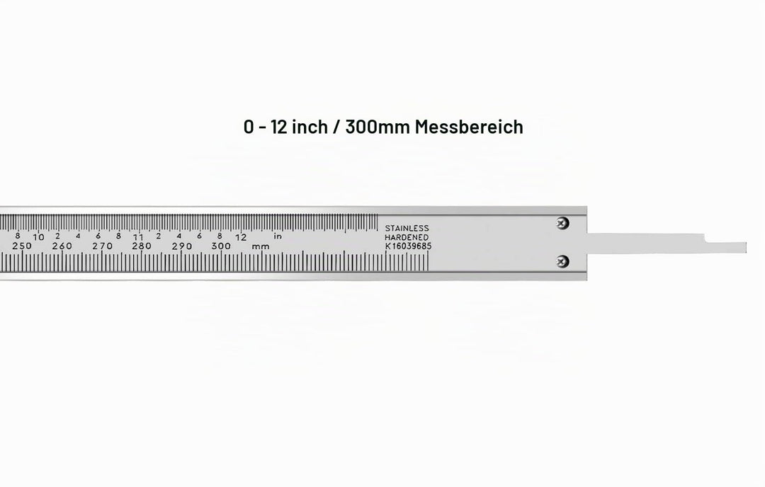 ZLKSKER 0-12 Zoll / 300 mm Mikrometer-Messschieber, Edelstahl Präzisionsmesswerkzeug (Zoll/metrisch)