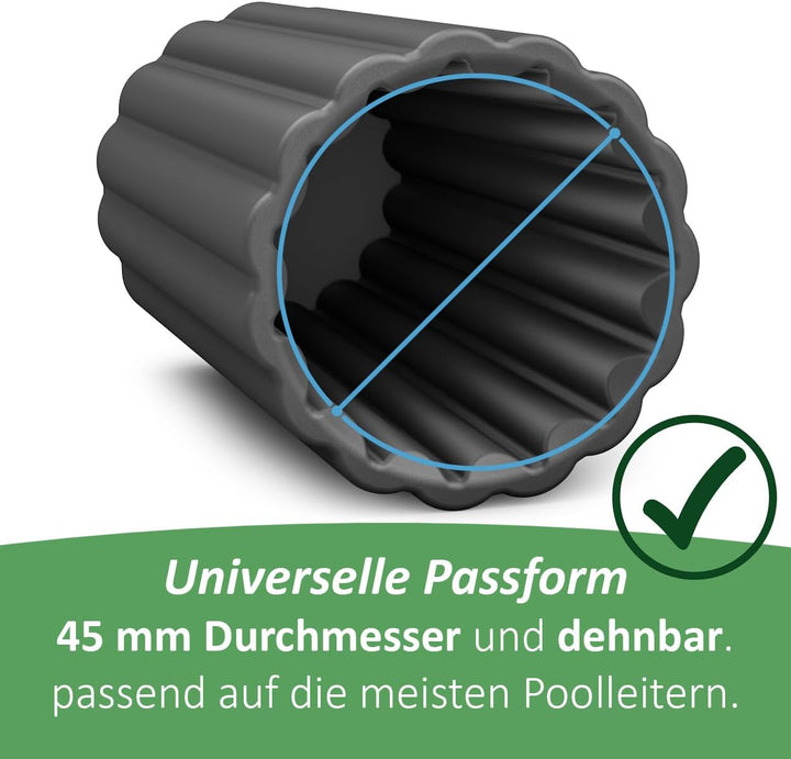PoolFeet Universelle Silikon Schutzkappen für Poolleiterfüsse, Schützt die Poolfolie vor Beschädigun