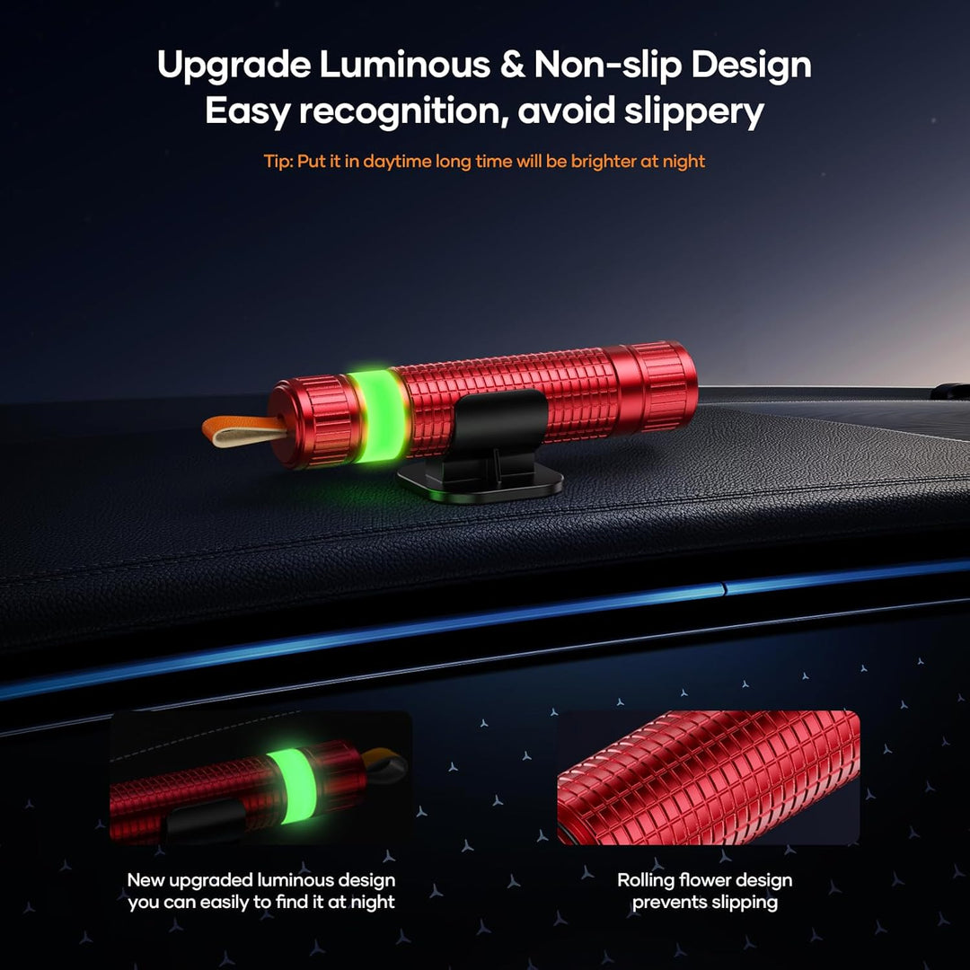 2-in-1 Notfallhammer Auto mit Gurtschneider, Tragbarer Safety Nothammer Auto, Sicherheitshammer mit