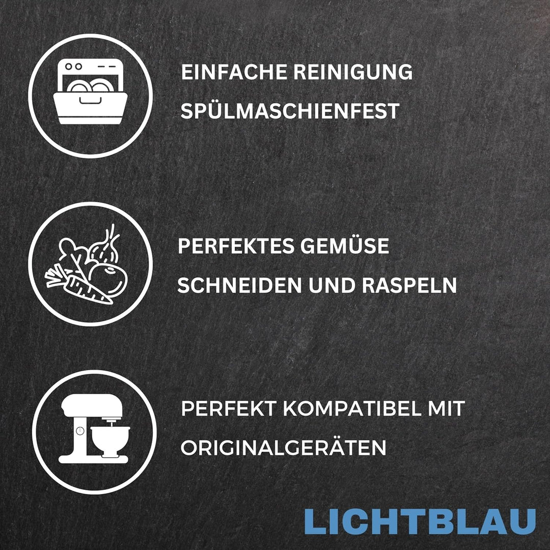 LICHTBLAU 2er Set Mitnehmer Flügelrad 630760 für Bosch Küchenmaschine MUM5 I MUM Serie 2 I Durchlauf