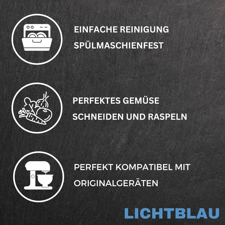 LICHTBLAU 2er Set Mitnehmer Flügelrad 630760 für Bosch Küchenmaschine MUM5 I MUM Serie 2 I Durchlauf