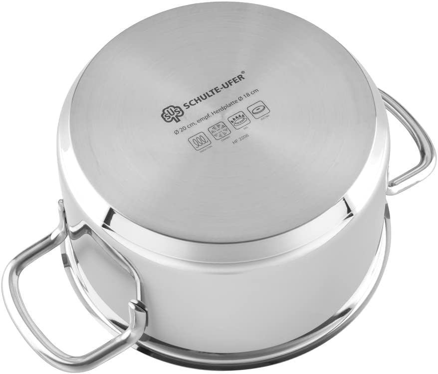 Schulte-Ufer Topfset Industar, 4tlg, Edelstahl, inkl. Testsieger Bratpfanne Industar DIAMAS-Pro (163