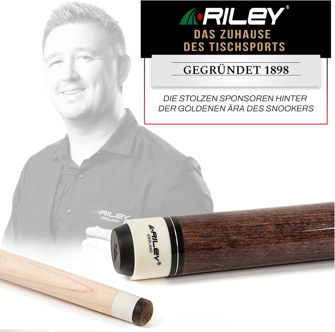 Riley Amerikanischer Billardqueue mit Kunstleder-Griffabschnitt, 58 (147 cm), 13 mm Spitze Dunkle Ho