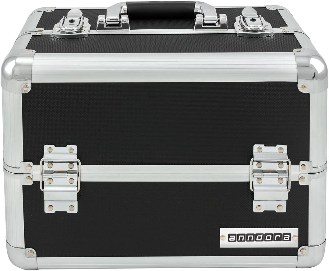 anndora Beauty Case Kosmetikkoffer - Stilvoller Schmuckkoffer, Schminkkoffer mit robustem Aluminiumr