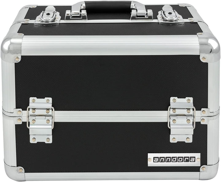 anndora Beauty Case Kosmetikkoffer - Stilvoller Schmuckkoffer, Schminkkoffer mit robustem Aluminiumr