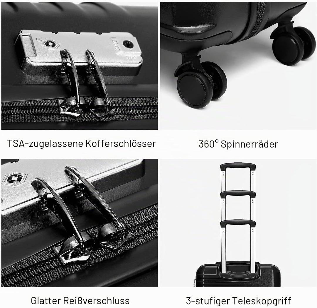 British Traveller Handgepäck Koffer Mittelgross Reisekoffer Mittelgross Hartschalenkoffer 64 * 43 *