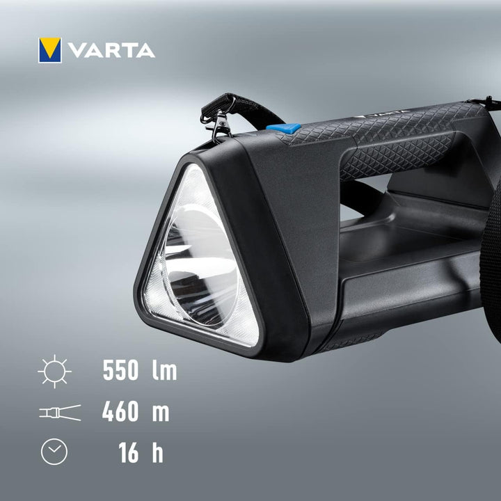 VARTA Baustrahler LED, wiederaufladbar, Arbeitsleuchte, Work Flex BL30R, Handscheinwerfer mit 3 Lich