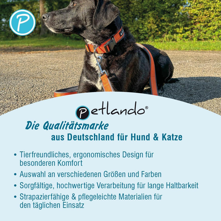Petlando Hundegeschirr Outdoor – stark reflektierend, gepolstert, atmungsaktiv, robust, stufenlos ve