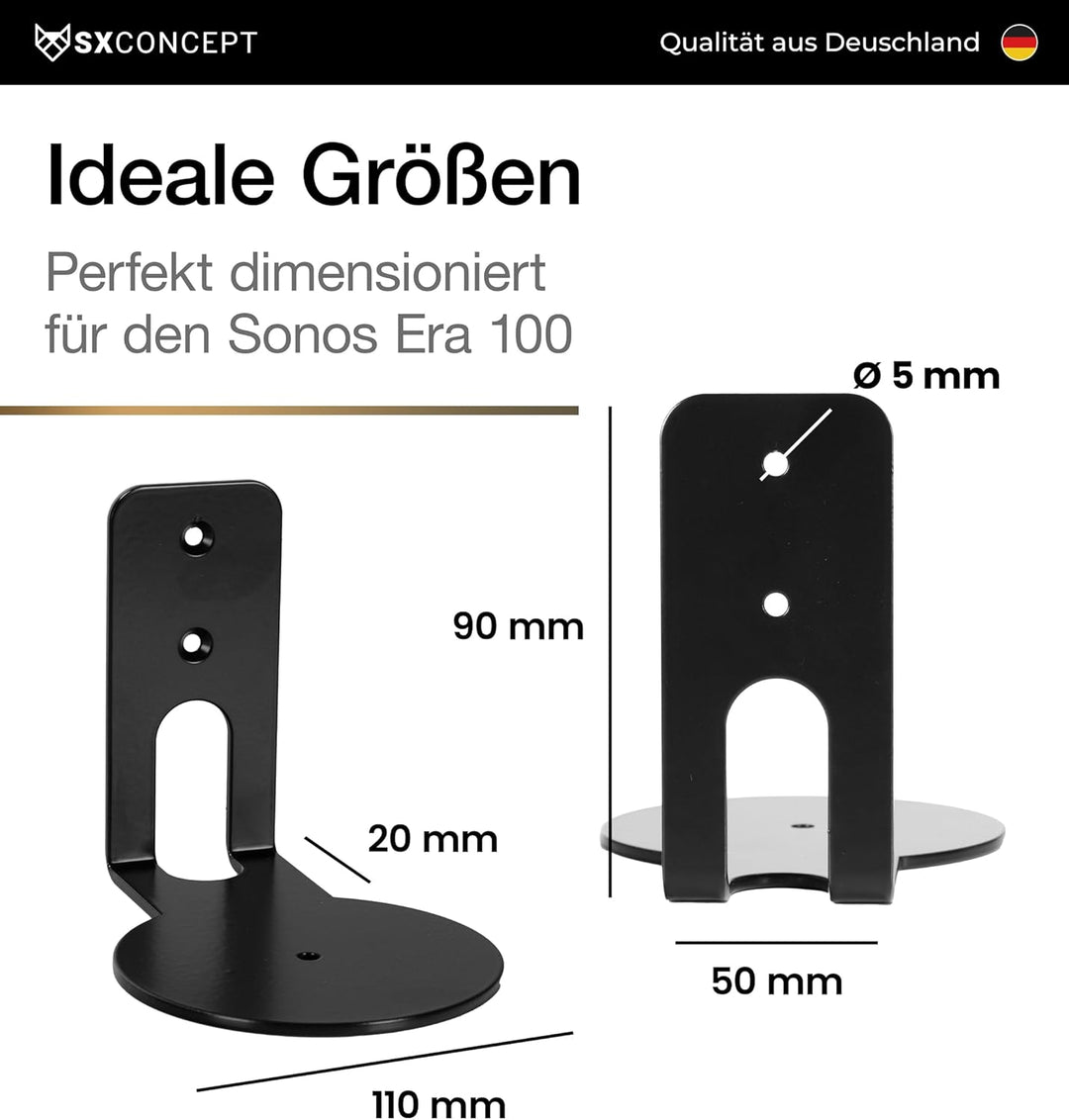 SX-Concept® - Era 100 Wandhalterung | Sonos Wandhalterung für Sonos Era 100 | Gerade-Variante | plat
