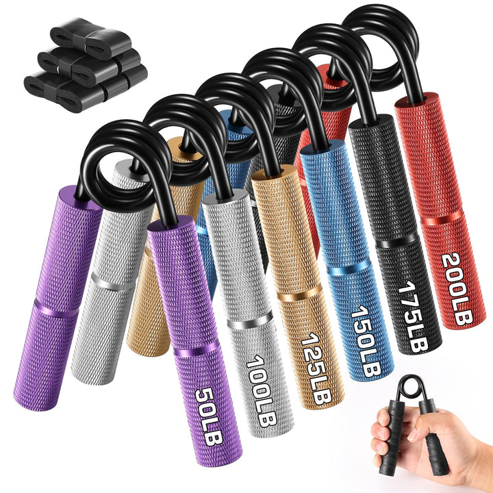 Handtrainer Fingertrainer, Griffkraft Trainer Trainingsset - 6er-Pack (50-200LB) Handgelenk Trainer,