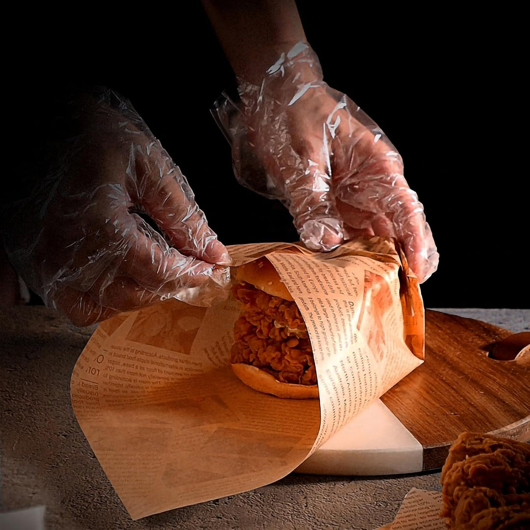 200 Blatt Deli Papierblätter für Lebensmittelkörbe und Tablettauskleidungen 30 x 30 cm Wachspapier f