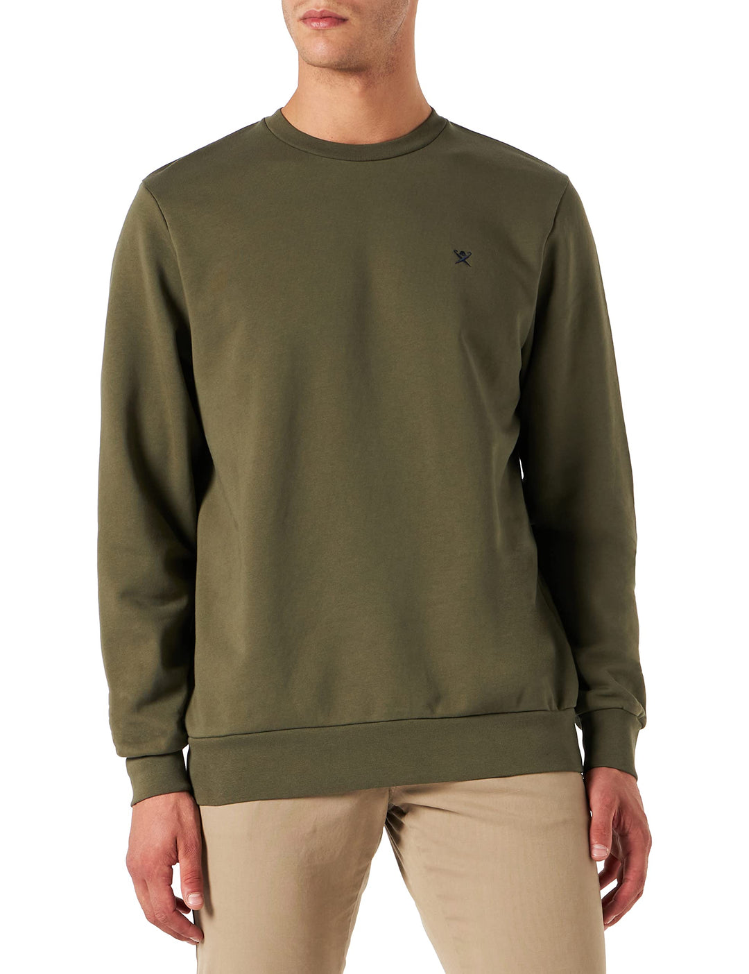 Hackett London Herren Hackett LDN Logo CRW Sweater S Ivy, S Ivy