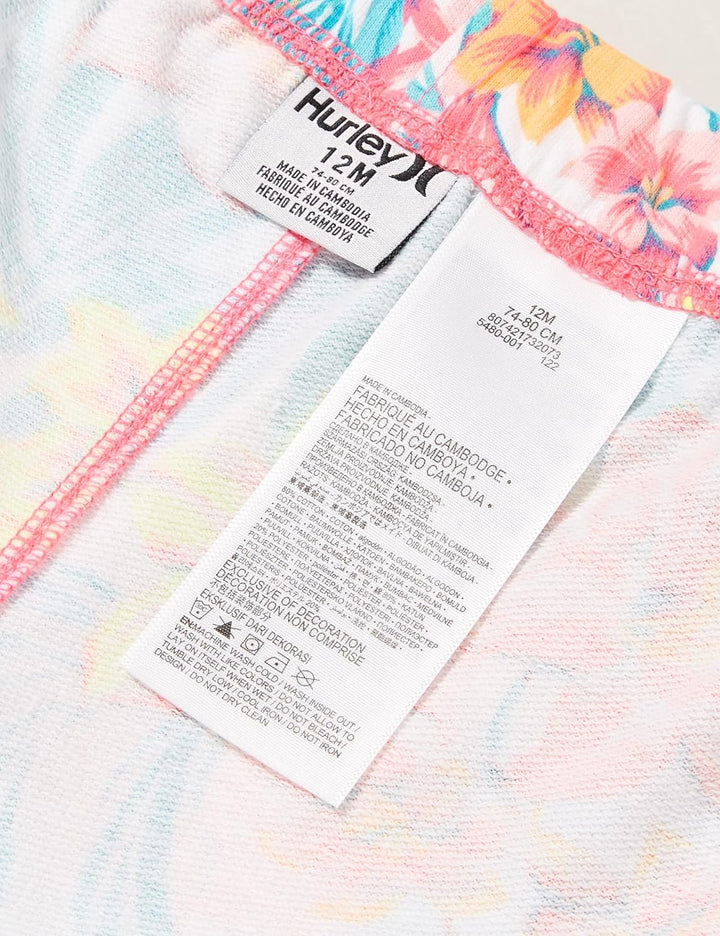 Hurley Mädchen Hrlg French Terry Short Set Set Sweatshirt + Shorts 2 Jahre Schwarz, 2 Jahre Schwarz