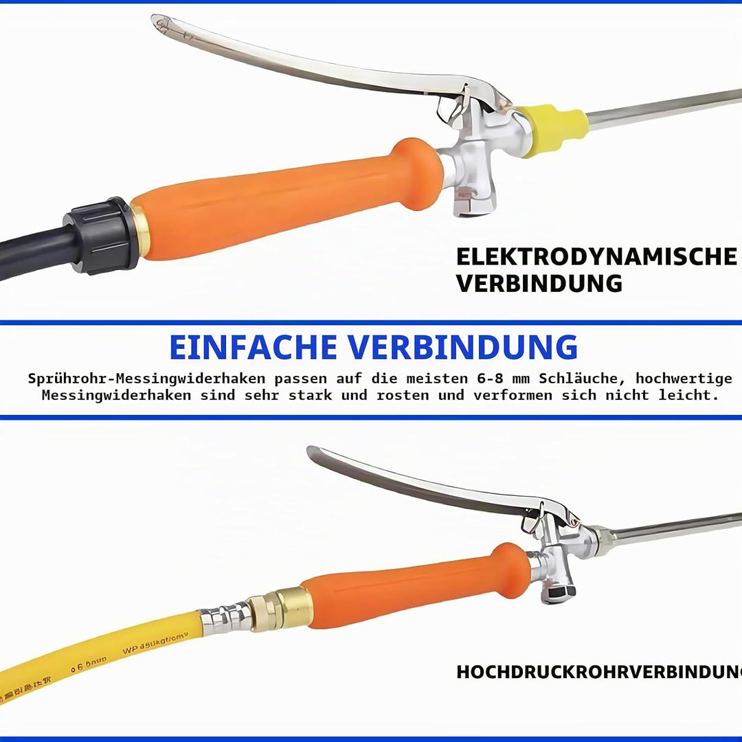 Sprühstab-Ersatz aus Metall 73 cm- Verstellbarer Ersatz-Universal-Sprühstab mit Messing-Widerhaken,