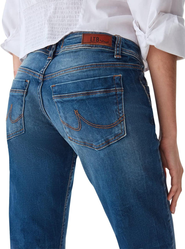 LTB Jeans Damen Valentine Straight Fit Jeanshose Hose Denim Tiefer Bund Blau 24 25 26 27 28 29 30 31