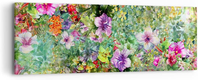 Panorama Bilder auf Leinwand blume sommer natur Leinwandbild 90x30cm Wandbilder Dekoration Wohnzimme