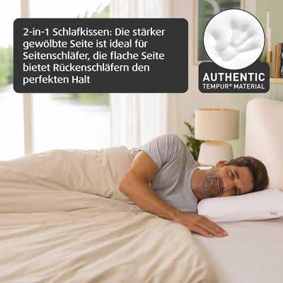 TEMPUR Symphony Schlafkissen Memory Foam, ergonomisches Nackenstützkissen für Rücken- und Seitenschl