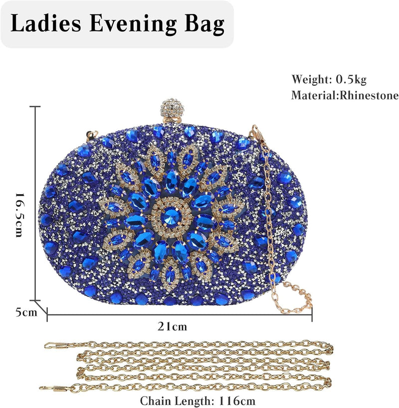 CORIOS Abendtasche Damen Shiny Strass Handtasche Diamant Clutch Bag Klein Tasche Elegante Umhängetas