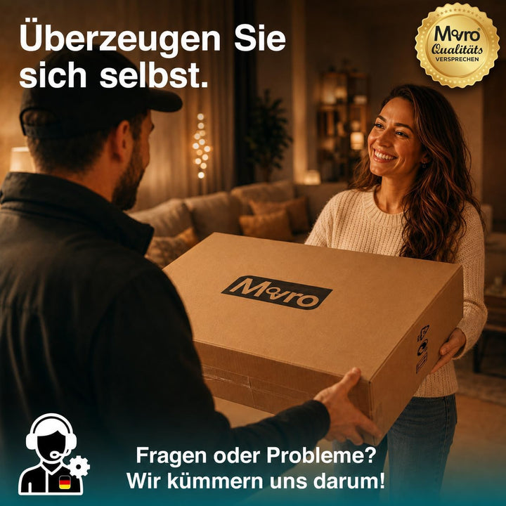 Rollhocker mit Metall-Basis und leisen Softrollen [Neues Modell] – höhenverstellbar, 360° drehbar, k