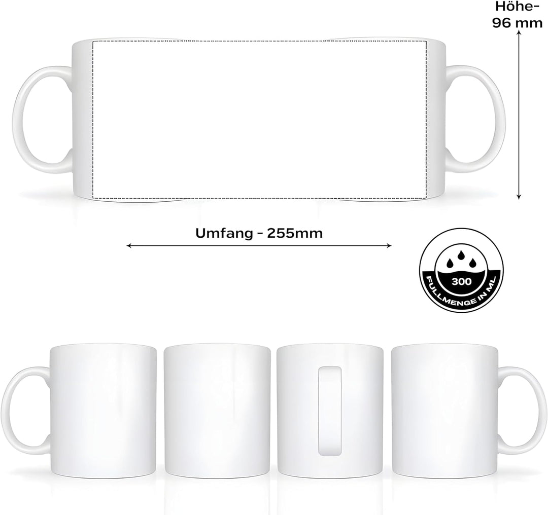 Acen Merchandise Sublimationstassen ohne Druck aus hochwertiger | Keramik inzeln oder im Set | Subli