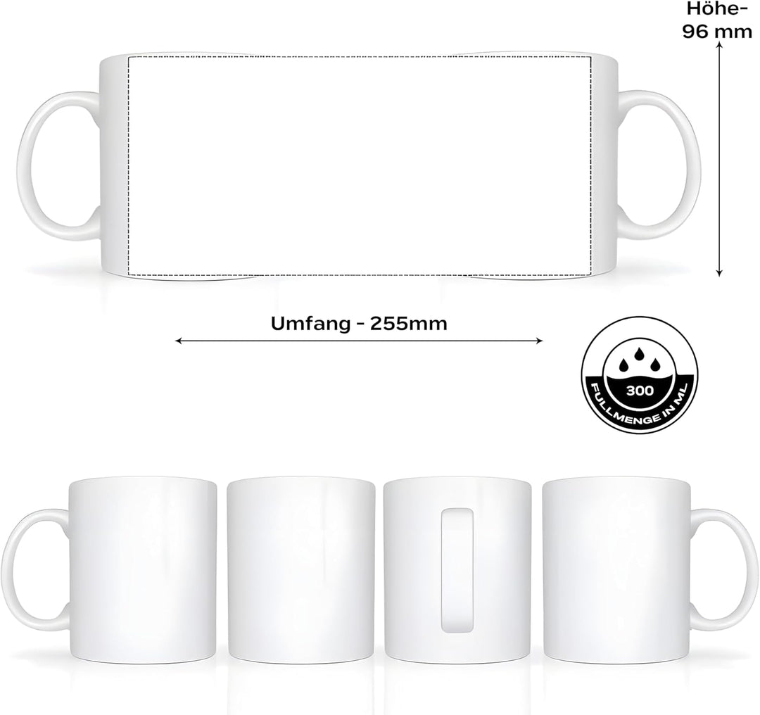 Acen Merchandise Sublimationstassen ohne Druck aus hochwertiger | Keramik inzeln oder im Set | Subli