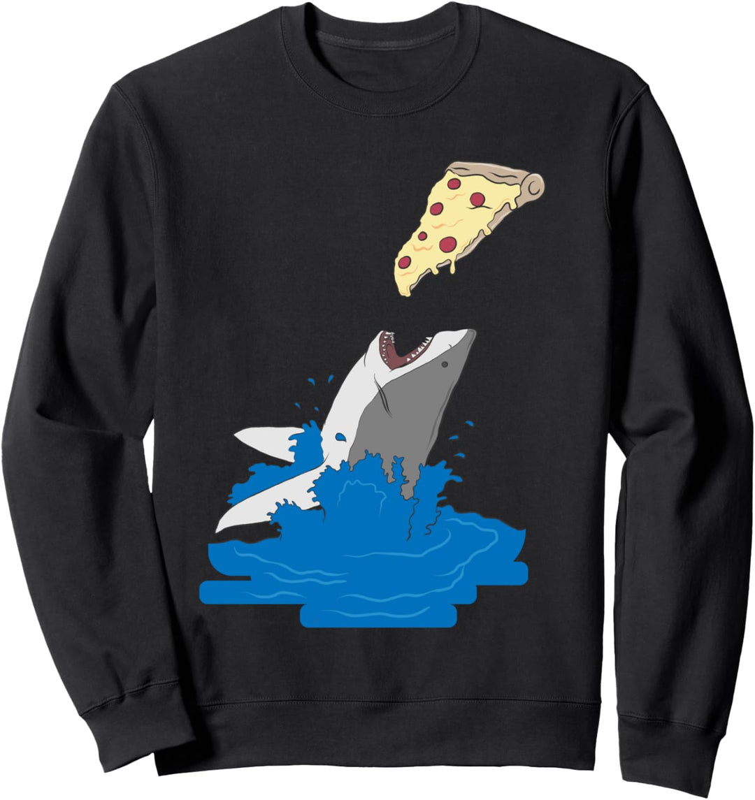Pizza Shark Lover Pepperoni Lustige Junk Food Pizza Esser Sweatshirt