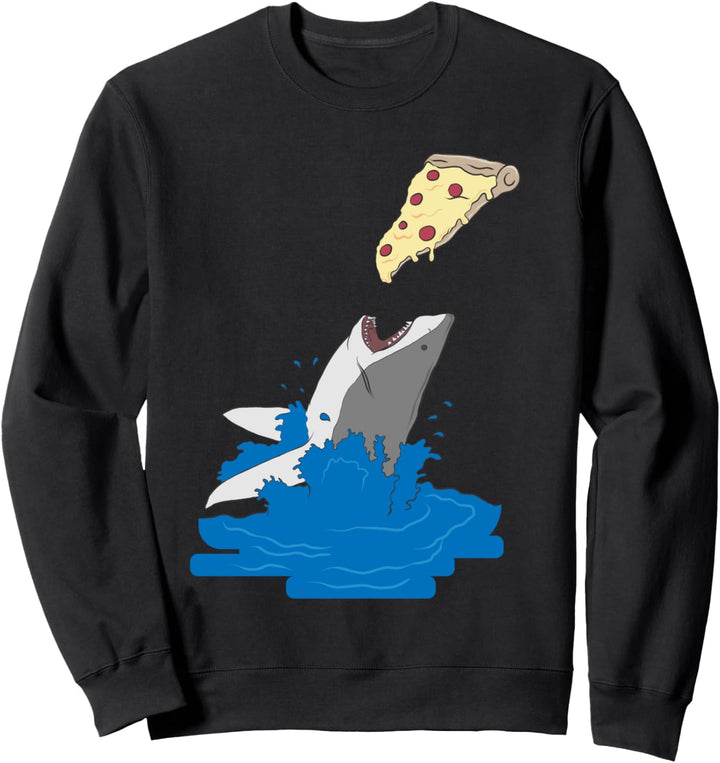 Pizza Shark Lover Pepperoni Lustige Junk Food Pizza Esser Sweatshirt