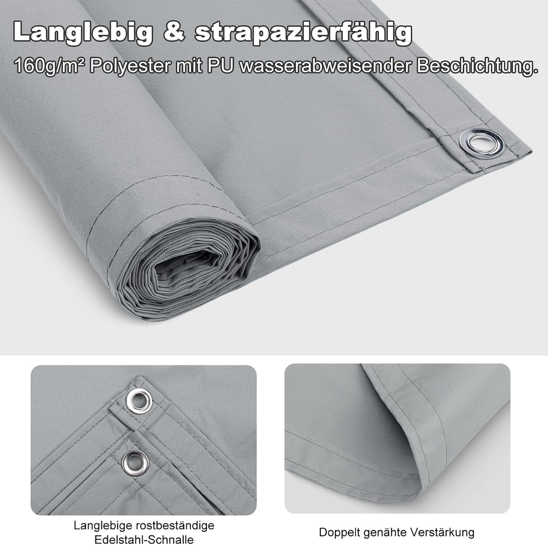 SUNNY GUARD Sonnensegel Wasserdicht 2x3m Rechteckig mit Ösen Segel Sonnenschutz Wetterfest UV Schutz