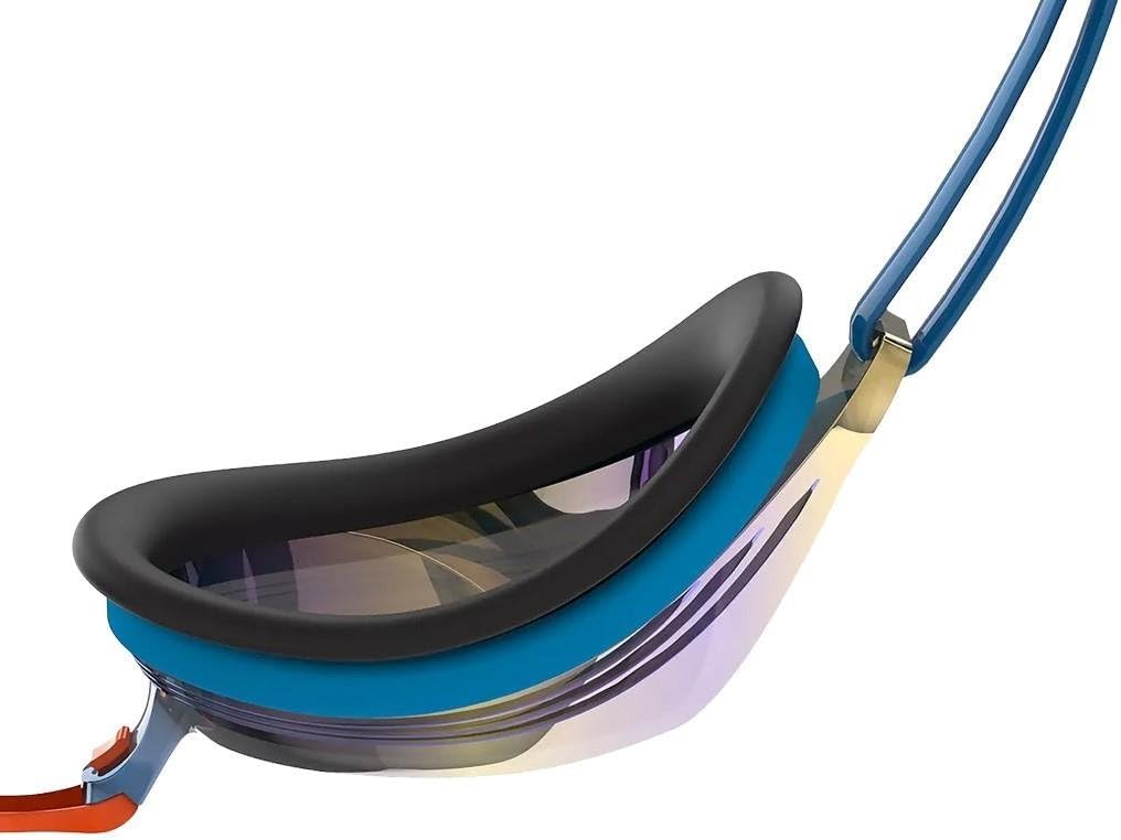 Speedo Unisex Vengeance Mirror Schwimmbrille (1er Pack) Einheitsgrösse Schwarz/Blau, Einheitsgrösse