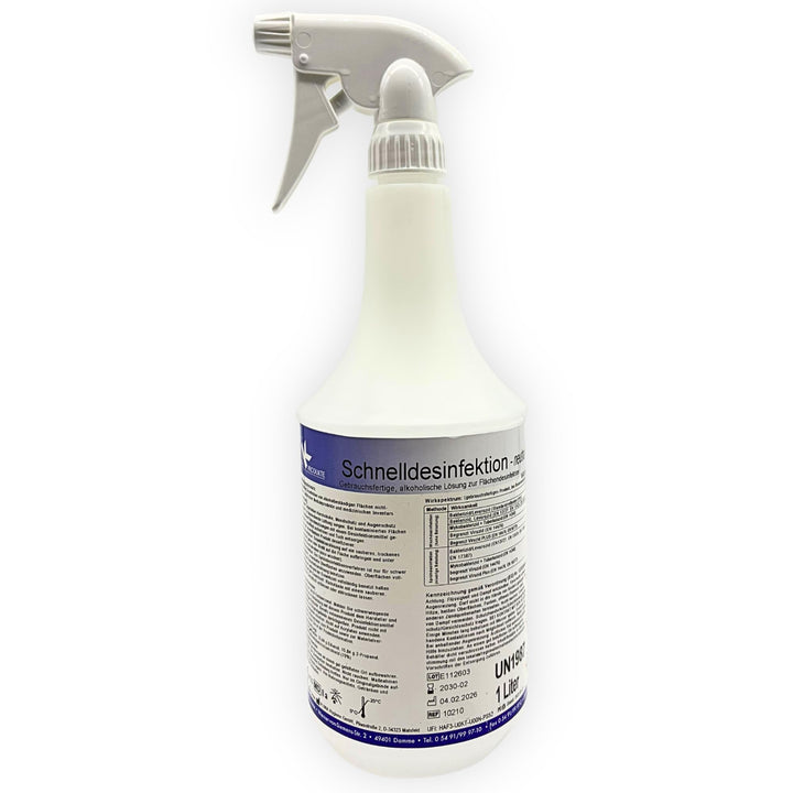 KK Schnelldesinfektion Spray Duft Neutral – Hochwirksames Desinfektionsmittel 1L Flasche für Flächen