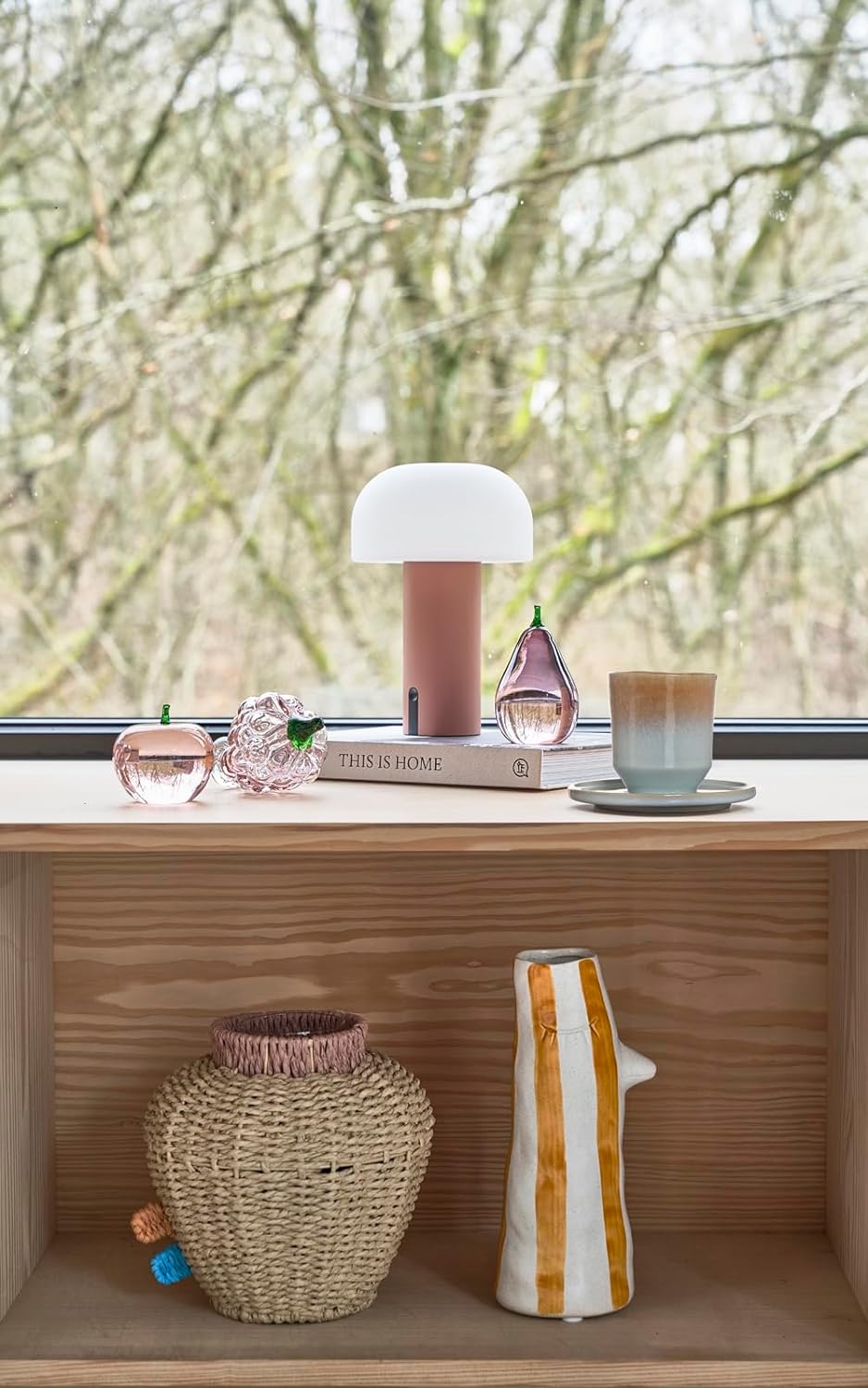 Villa Collection Styles Vase mit Schnabel und Wimpern 11,5 x 10 x 26 cm S Amber S Braun, S Braun