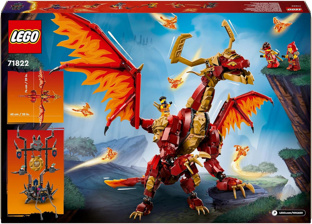 Lego NINJAGO Quelldrache der Bewegung, Abenteuer-Spielzeug für Kinder, Ninja-Spielset mit 6 Minifigu